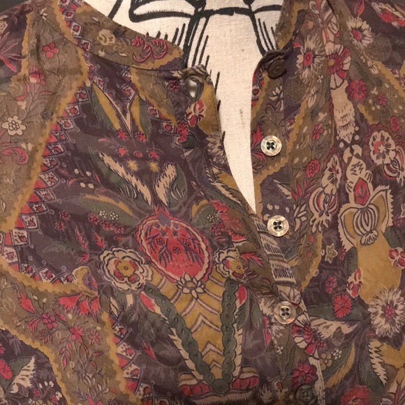 Vintage GAP Floral Popover Blouse - Picture 2 of 4